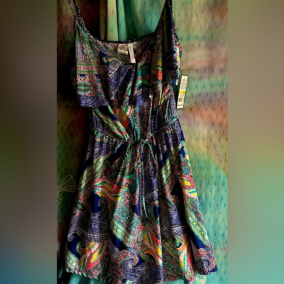 Kenneth Cole Multicolor Paisley Mini Dress - Picture 1 of 5